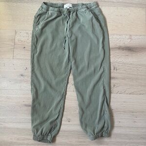 Cloth & Stone Anthropology Sage Green Drawstring Pants Sz M 100% Tencel *S3